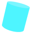 Blue cylinder in perspective